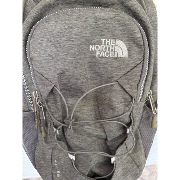 The North Face Jester Backpack Heather Gray White Hiking Camping School Outdoor - Picture 2 of 14